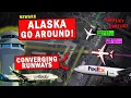CLOSE CALL at Newark Planes Landing on Crossing Runways