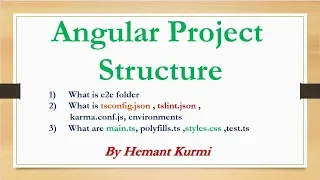 Learn Angular 7 - Part 2 Understand The Structure of Angular Project Comp Protractor Karma Lint