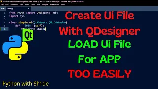 PyQt5 - Create Ui File With Qt Designer and Load Ui File Python PyQt5