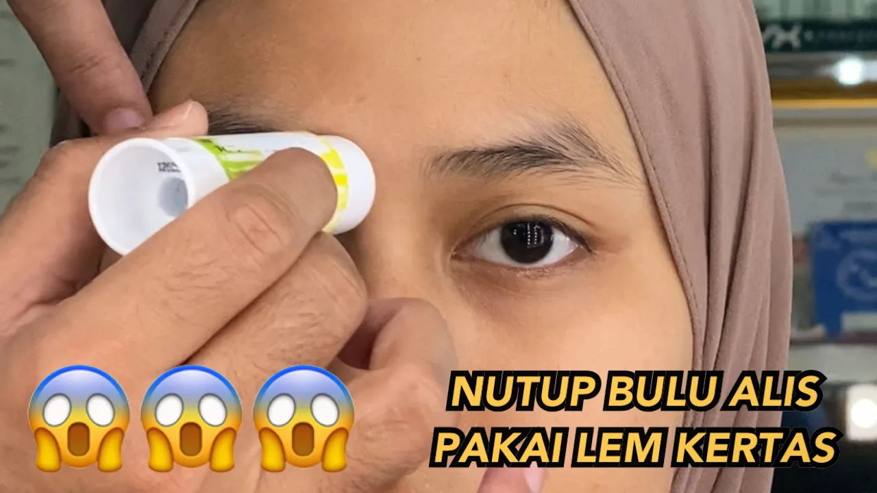 CARA MEMBENTUK ALIS HANYA DENGAN LEM BULU MATA