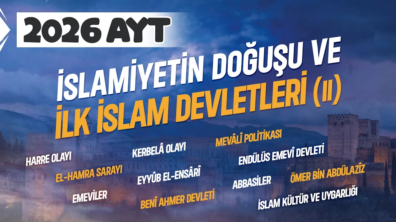 6) AYT Tarih - İslamiyetin Doğuşu ve İlk İslam Devletleri 2 - Ramazan YETGİN - 2025