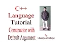 C Programming Language Tutorial 56 Constructor with default argument