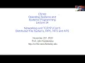 CS162 Lecture 24 Networking and Con t RPC Distributed File Systems