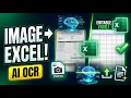 How to Convert Image into Excel Spreadsheet AI OCR Tutorial Learn AI Tools