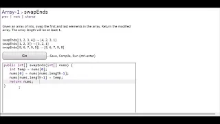 CodingBat Array-1 Swap Ends