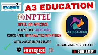 NPTEL Data Analytics with Python Week 2 Assignment Answers noc26-cs86