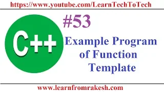 C Programming Example program of Function Template