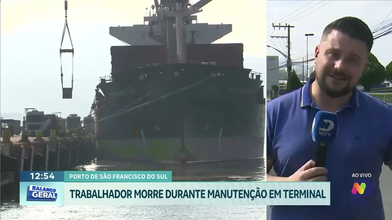 Trabalhador morre durante manutenção em Terminal do Porto de São Francisco do Sul