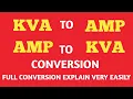 KVA TO AMP CONVERSION AMP TO KVA CONVERSION