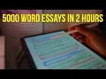 Med Student s Advice to Write A Essays 7x Faster in 6 Mins