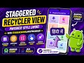 How to Create RecyclerView with Staggered Layout in Java Android App IT WALA HINDI-