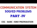 ANALOG COMMUNICATION Solved Problems AND SOLUTIONS tutorial
