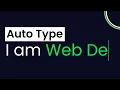 Auto Typing Animation Typewriter Text Animation CSS