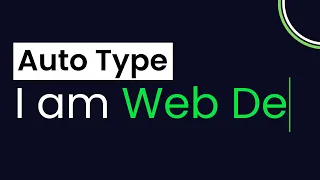 Auto Typing Animation Typewriter Text Animation CSS