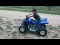Yamaha raptor 12v three-year old riding