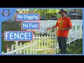 No Dig Fence Easy Install Vinyl Garden Fencing From Zippity Outdoor