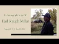 Earl Millar Memorial Service