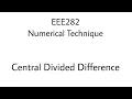 Central Divided Difference