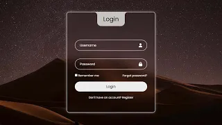 Modern Login Form Using HTML - CSS Step by Step Tutorial
