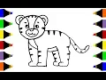 Baby Tiger Coloring Pages For Kids Drawing And Coloring For Kids