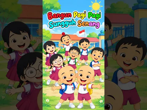 Bangun Pagi Pagi Sungguh Senang 🏫☀️ Lagu Paud TK SD #laguanak #shortskids #upinipinterbaru