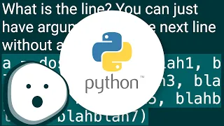 How can I do a line break line continuation in Python