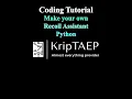 Tutorial Create your own Recoil Assistant Python Easy to follow