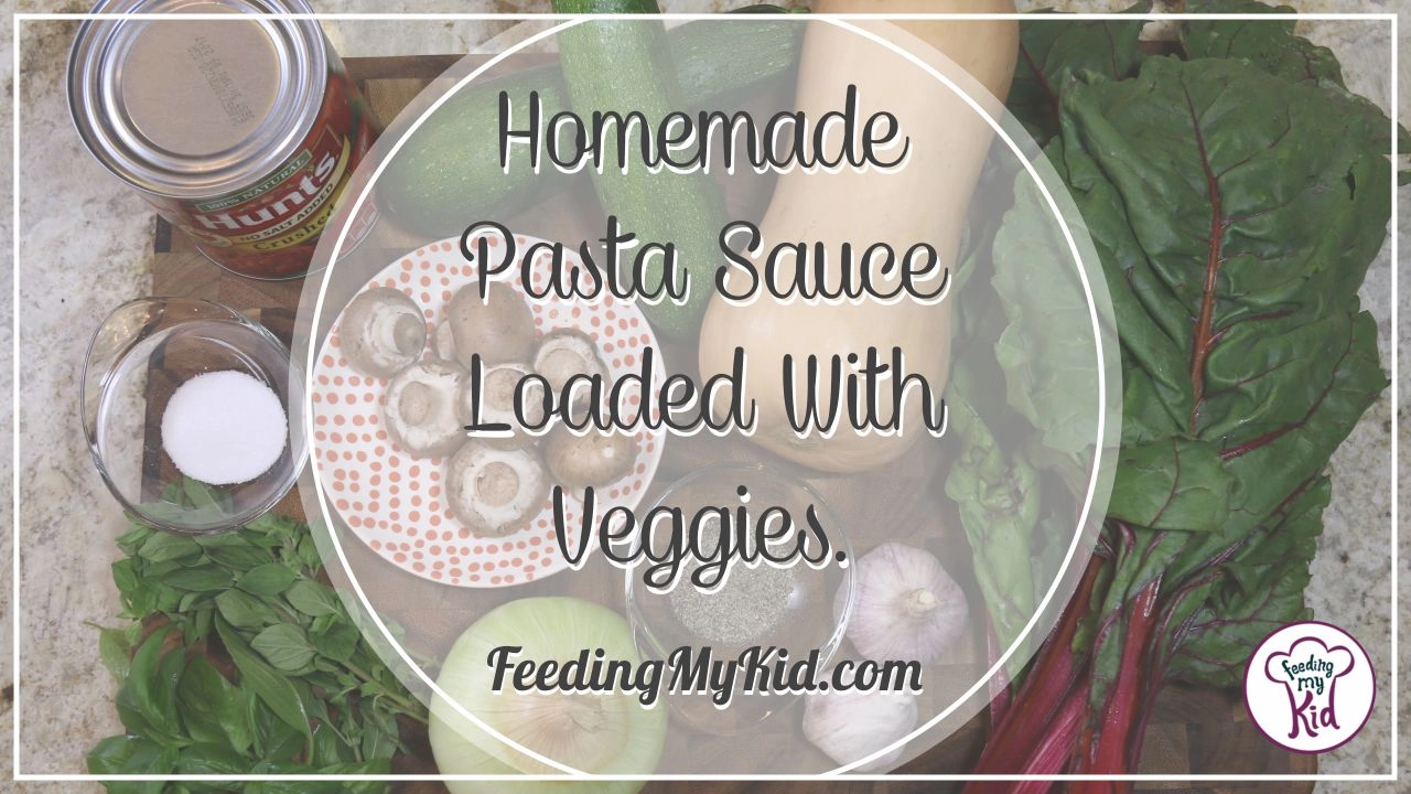 Homemade Pasta Sauce Loaded With Veggies. I mean loaded!