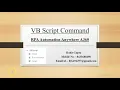 VB Script command Run in Automation Anywhere