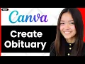 How To Make A Obituary using Canva Make Funeral Program In Canva 2026 Step By Step