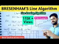 Bresenham line algorithm with example in computer graphics Lec-14