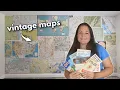 Turning a box of old maps into beautiful map wallpaper