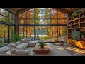 Positive Morning Jazz In Refreshing Autumn Scene | Delicate Jazz Glasshouse Music For Stress Reli...