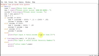 Simple tax program with python