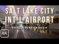 4K Walk Through The Modern New Salt Lake City Utah SLC Airport Precheck and A Terminal