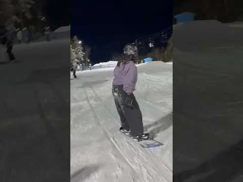 My cleanest 180 exit 😄 #snowboarding #snowshoe #gnu