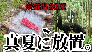 真夏の外に肉を放置して「低温調理」してみた。【最恐ステーキ】