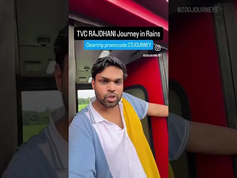 India’s Longest Rajdhani Train Journey in Monsoon in First Class H1 Coupe ❤️