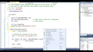 Reading Data from a File into an Array