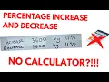 Percentage Increase and Decrease Without a Calculator Explained Well