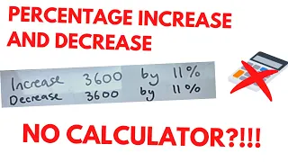 Percentage Increase and Decrease Without a Calculator Explained Well