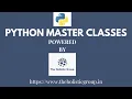 Python Master Classes Trailer Enroll Now