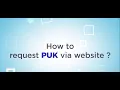 How to request PUK via website