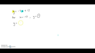 Substitute y 5x 12