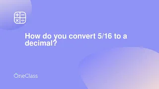How do you convert to a decimal