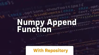 numpy append function