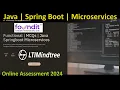 LTIMindtree Java Springboot Microservices Online Assessment 2024