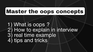 Master OOPs Concepts for Interviews Real-Time Examples Explained Simply