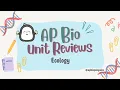 AP Biology Review Unit 8 Ecology