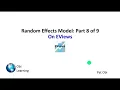 Panel Data Regression 8of9 - Random Effects on EViews